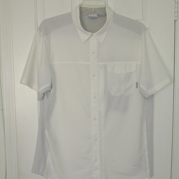 Columbia Omni-Shield Mens S/S White Active Quik Dry Casual Shirt - Size XL - Picture 2 of 3